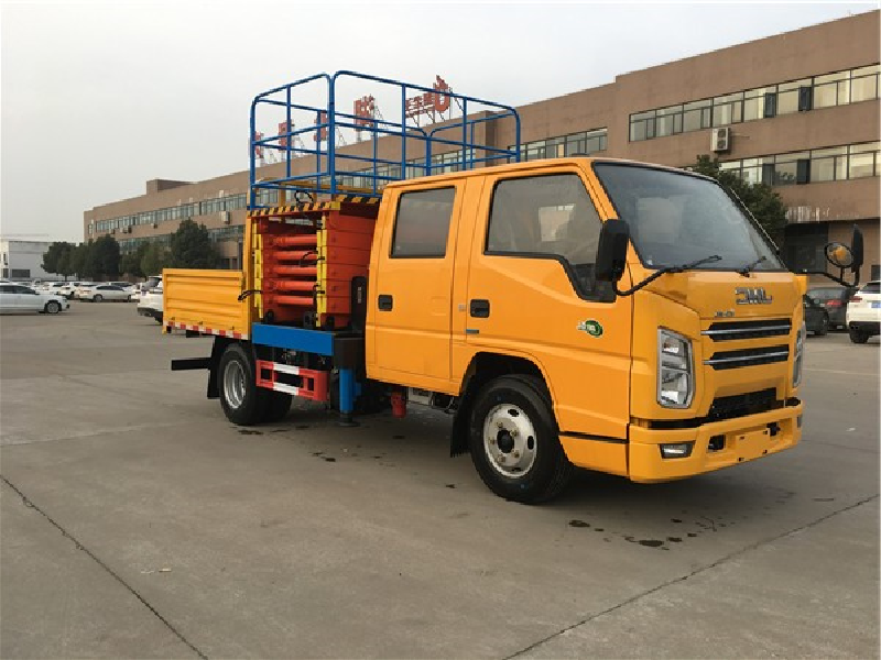 國(guó)六東風(fēng)10米剪叉式升降平臺(tái)高空作業(yè)車